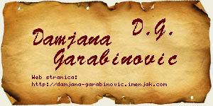 Damjana Garabinović vizit kartica